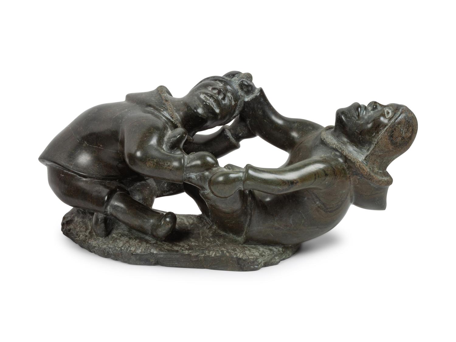 Three Large Inuit Soapstone Carvings