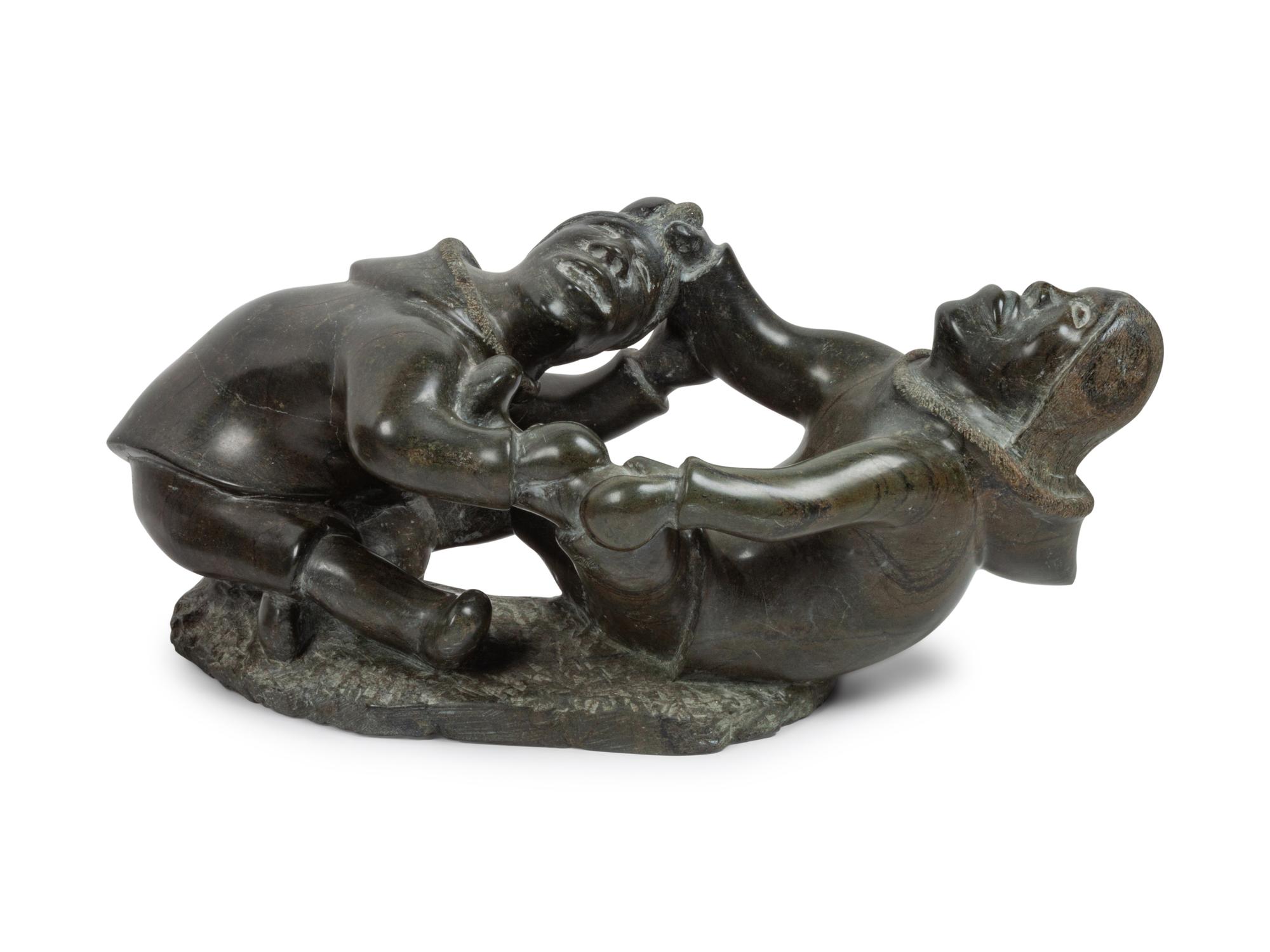 Three Large Inuit Soapstone Carvings
