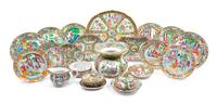 Twenty-Six Chinese Export Rose Medallion Dinner Wares Length of largest 16 inches. — 19TH-EARLY 20TH CENTURY