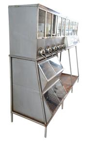 A Metal Coffee Storage Container 81" W x 24" D x 64.25" H — Italy, Circa 1950