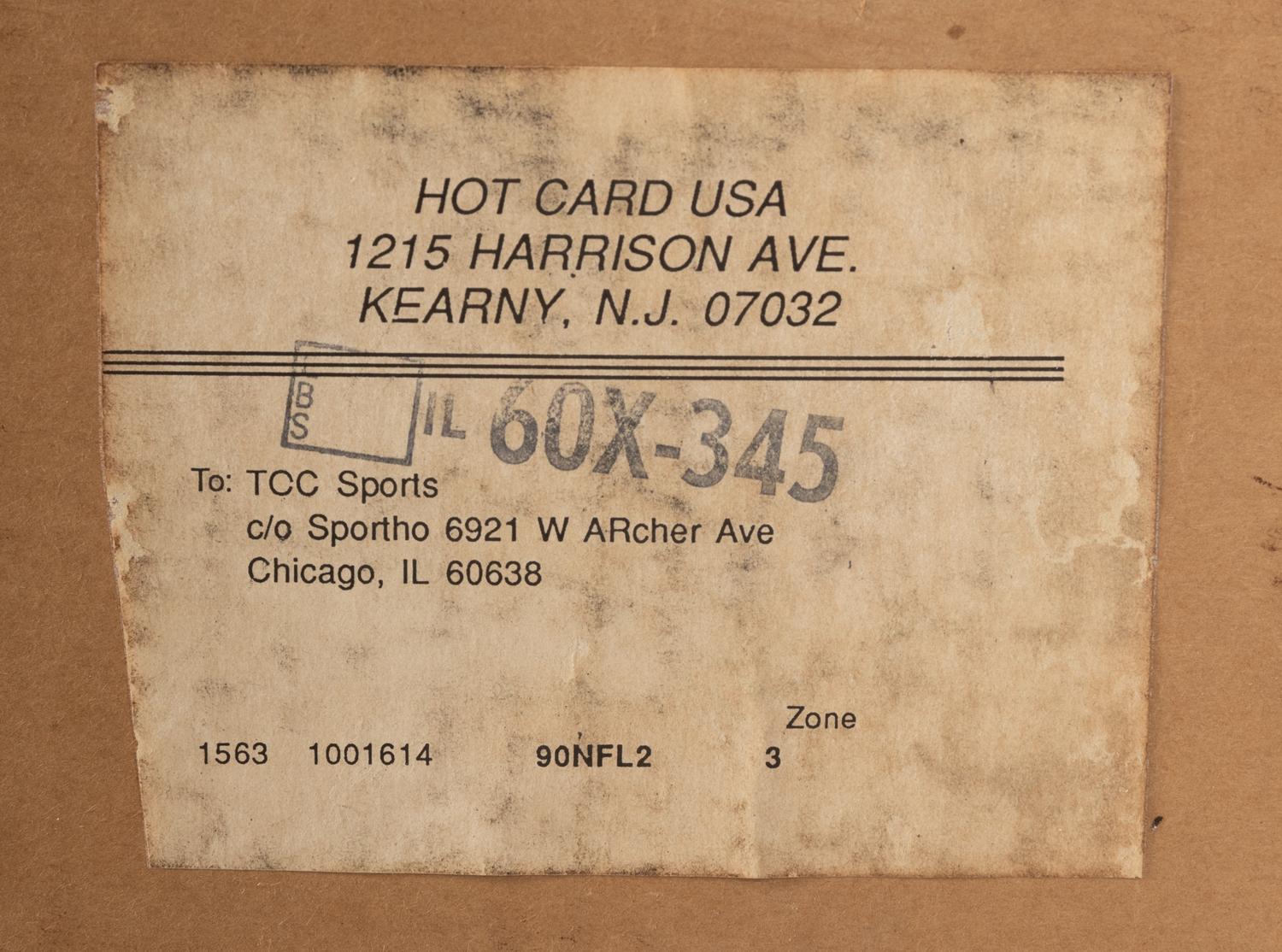 A Group of Factory Cases of 1990 Pro Set Football Cards (Series One and Two)