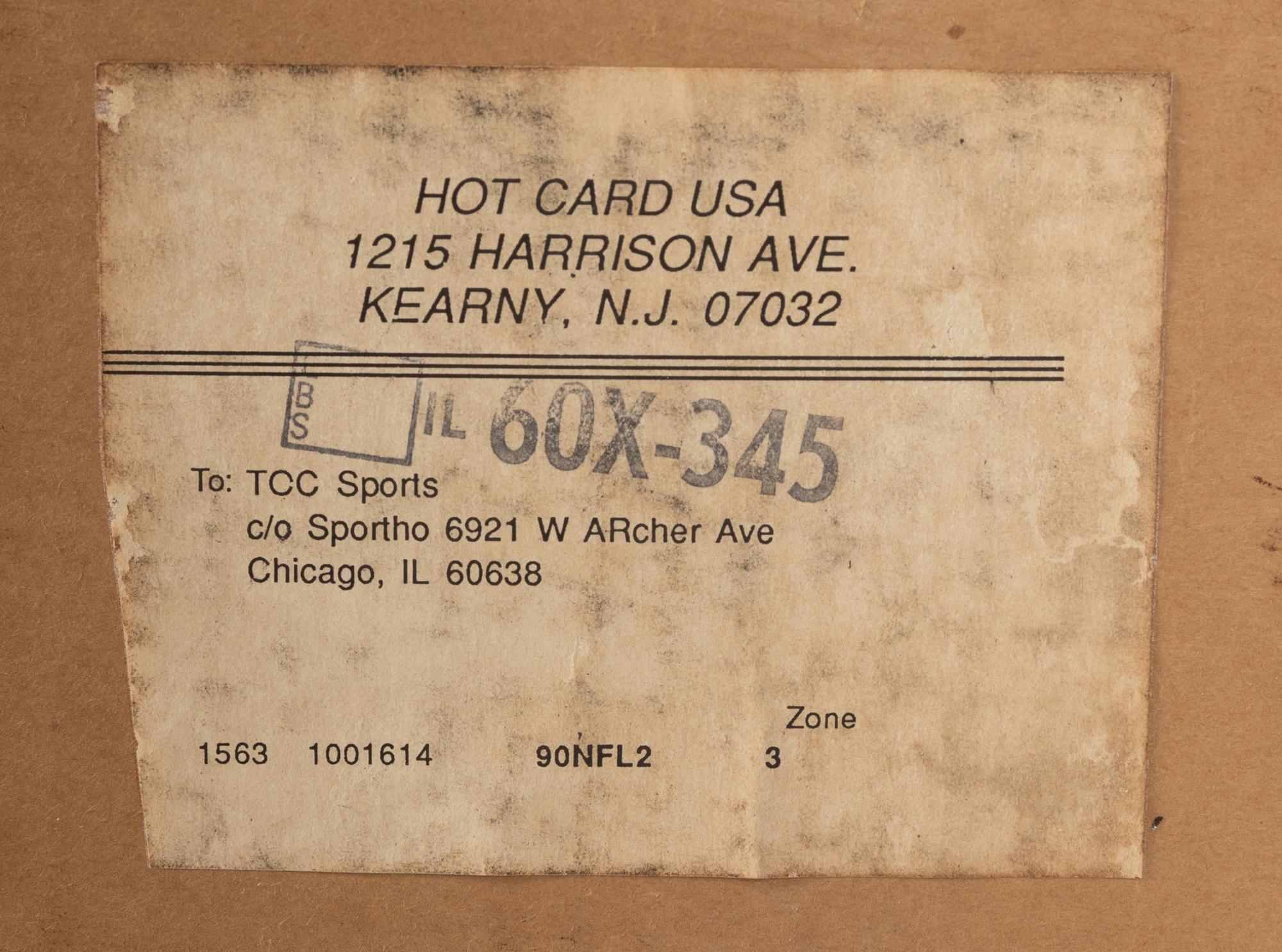 A Group of Factory Cases of 1990 Pro Set Football Cards (Series One and Two)