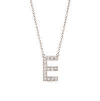 TIFFANY & CO., DIAMOND 'E' PENDANT/NECKLACE