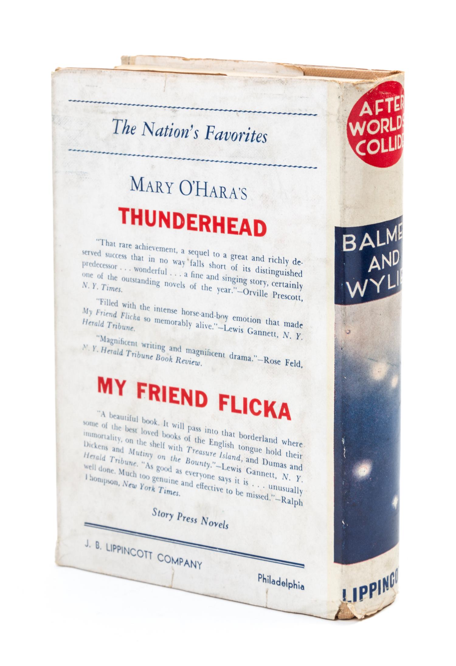 BALMER, EDWIN and PHILIP WYLIE. When Worlds Collide. Philadelphia and New York, 1933. With one other. Both later printings.