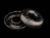 Two Chinese Court Necklaces, Chaozhu, with A Black Lacquered Circular Box and Cover