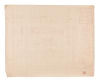 [FRANK LLOYD WRIGHT]. CARAWAY, Jesse "Carey." A group of architectural drawings, renderings, and blueprints relating to the Vigo Sunt House, San Marco in the Desert, and Usonian House. Comprising: