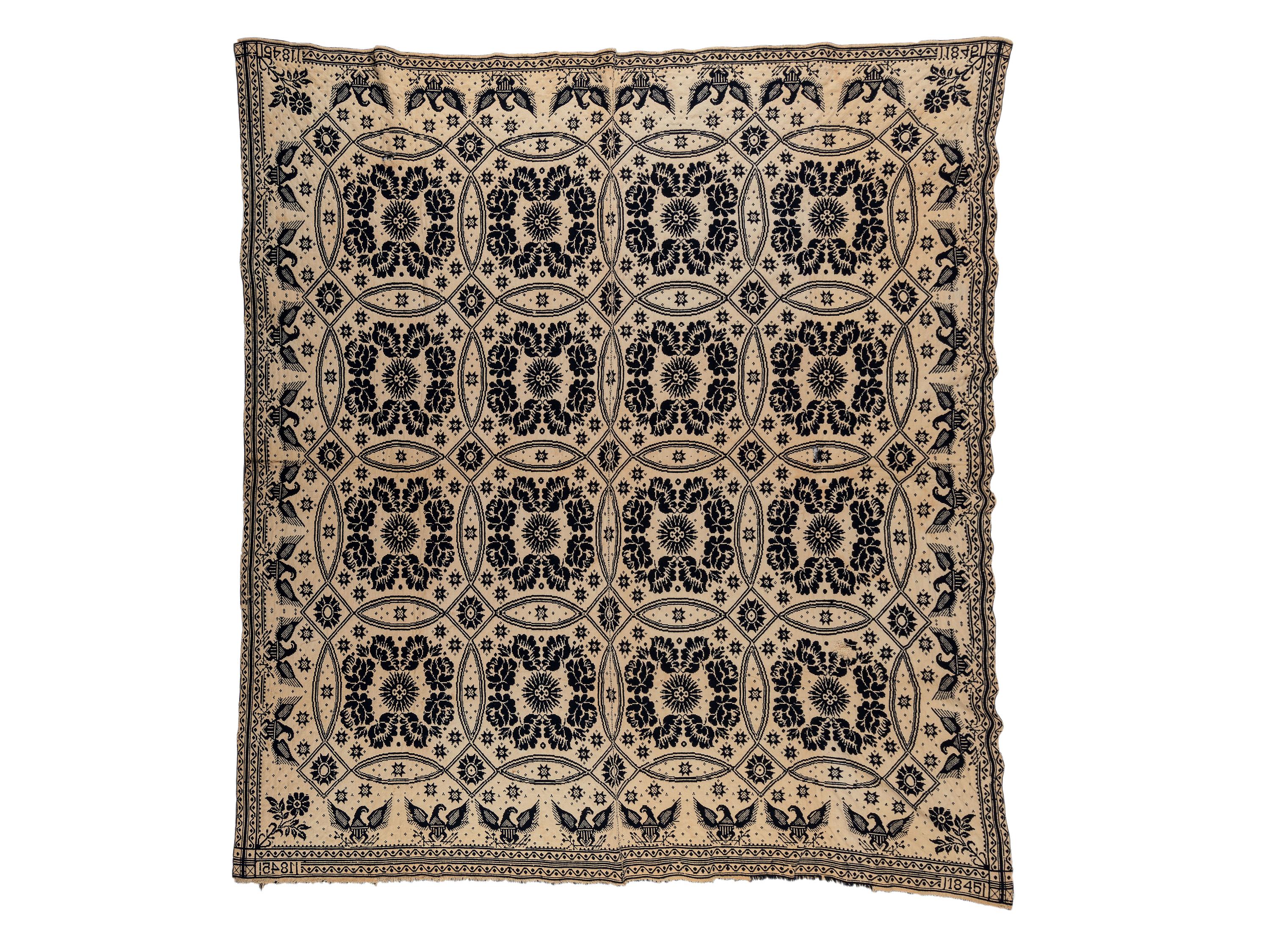 A Woven Coverlet and Crazy Quilt Skirt