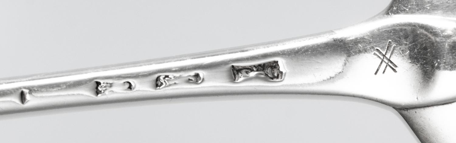 A Collection of Silver and Silver Plate Serving Articles, various makers, comprising two Georgian silver Onslow pattern serving spoons,