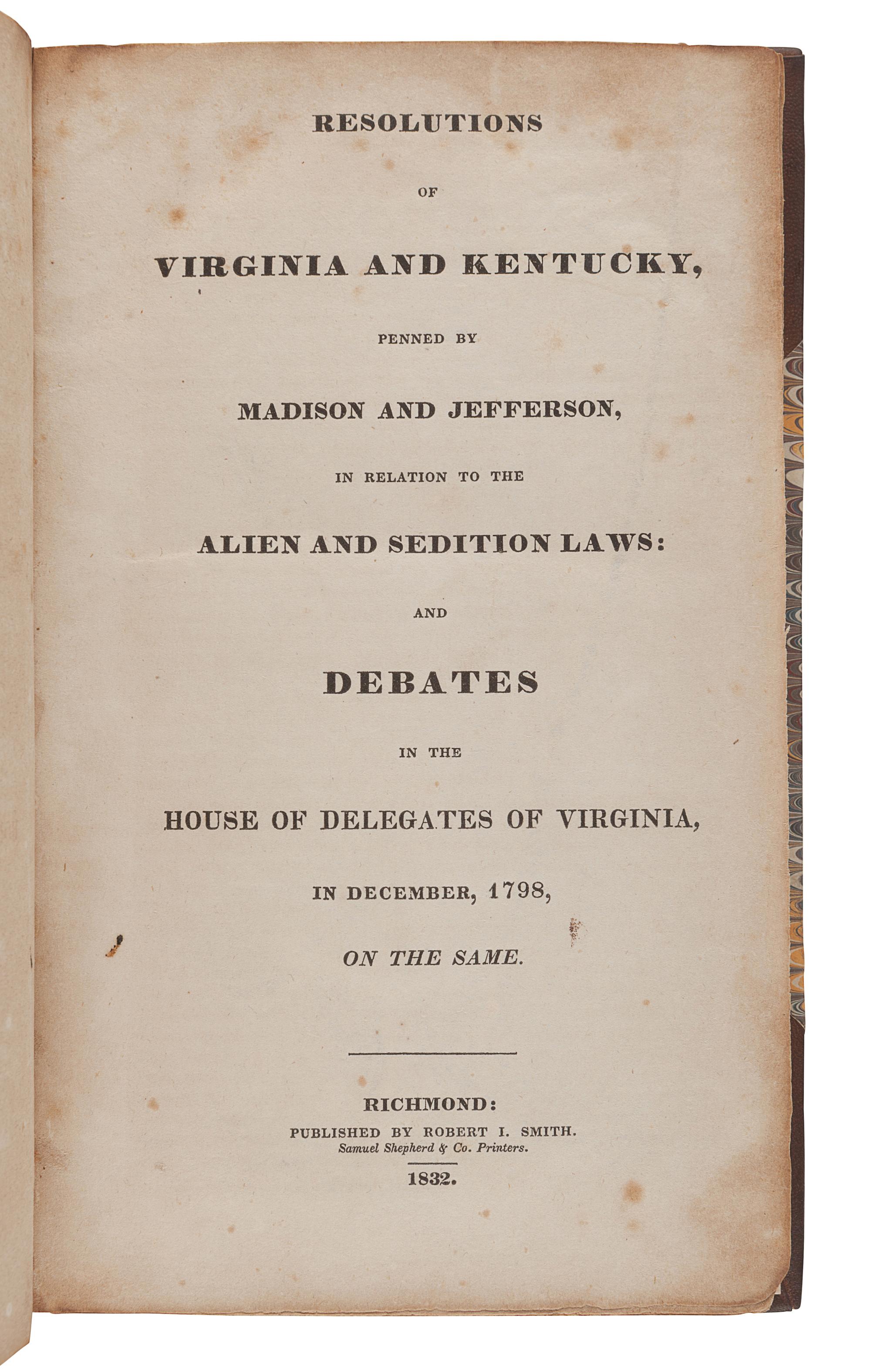 [KENTUCKY--JURISPRUDENCE]. A group of 4 works, comprising: