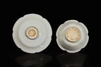 Two Chinese qingbai hexafoil small dishes, Song/Yuan dynasty 六瓣湖田窯小碟兩件 宋或元