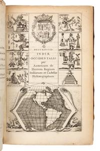 HERRERA Y TORDESILLAS, Antonio de (1559-1625). Description des Indes Occidentales... Amsterdam, 1622. FIRST EDITION IN FRENCH.