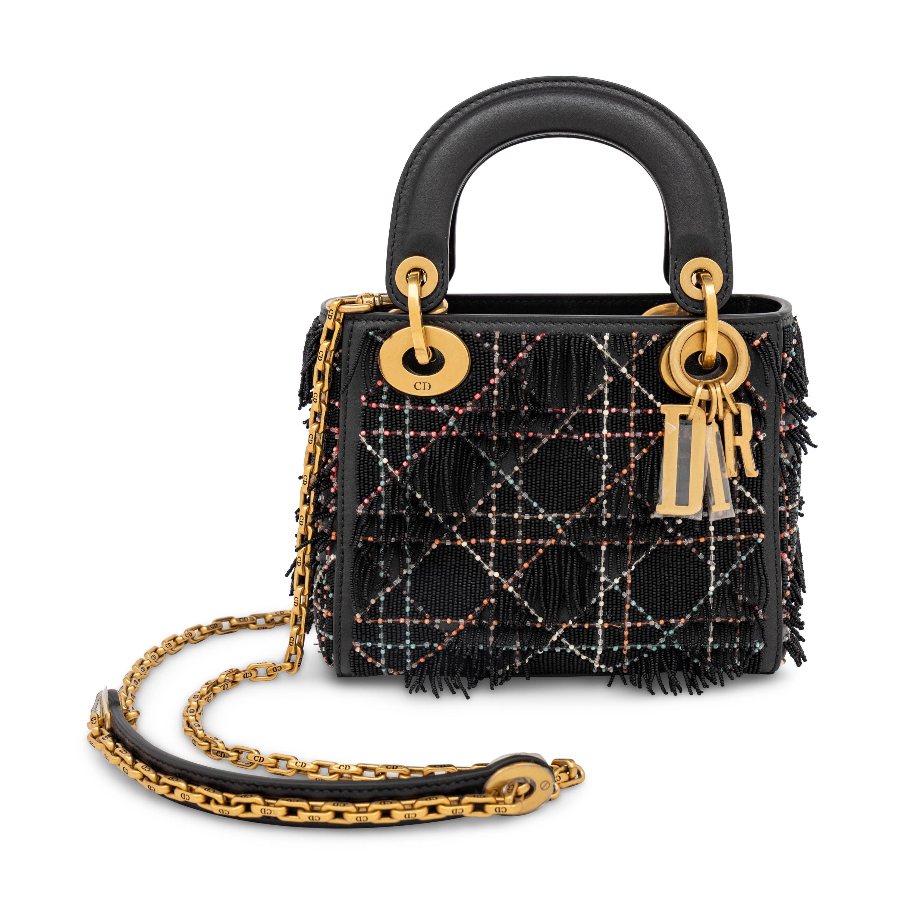 Christian Dior, Mini Lady Dior in Beaded Fringe Leather