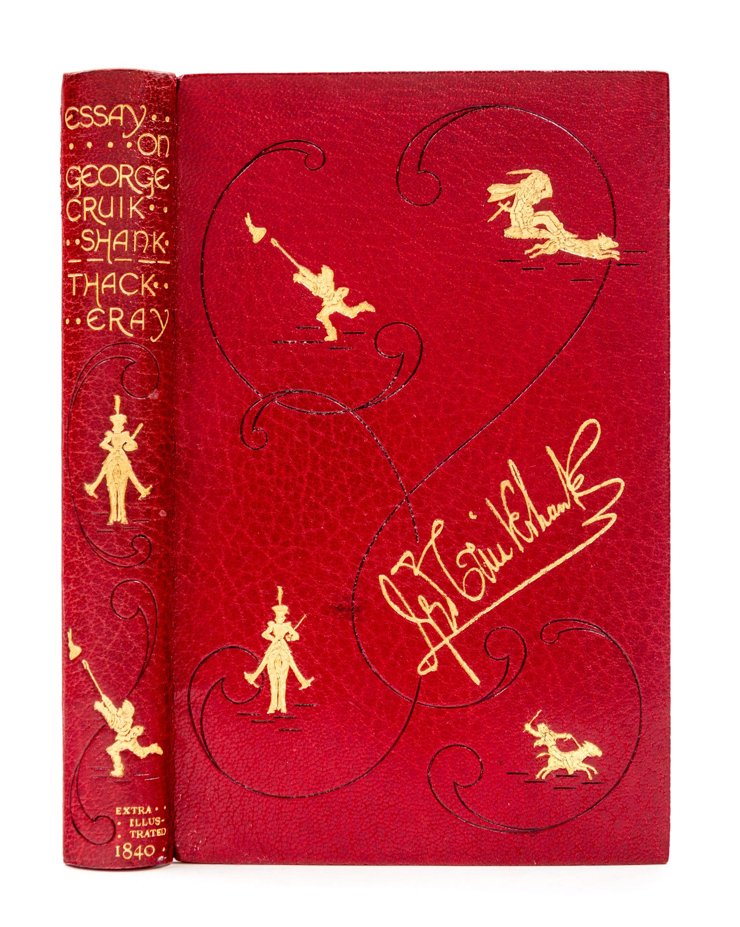 [BINDING]. [CRUIKSHANK, George]. THACKERAY, William Makepeace (1811-1863). An Essay on the Genius of George Cruickshank, ca1840.