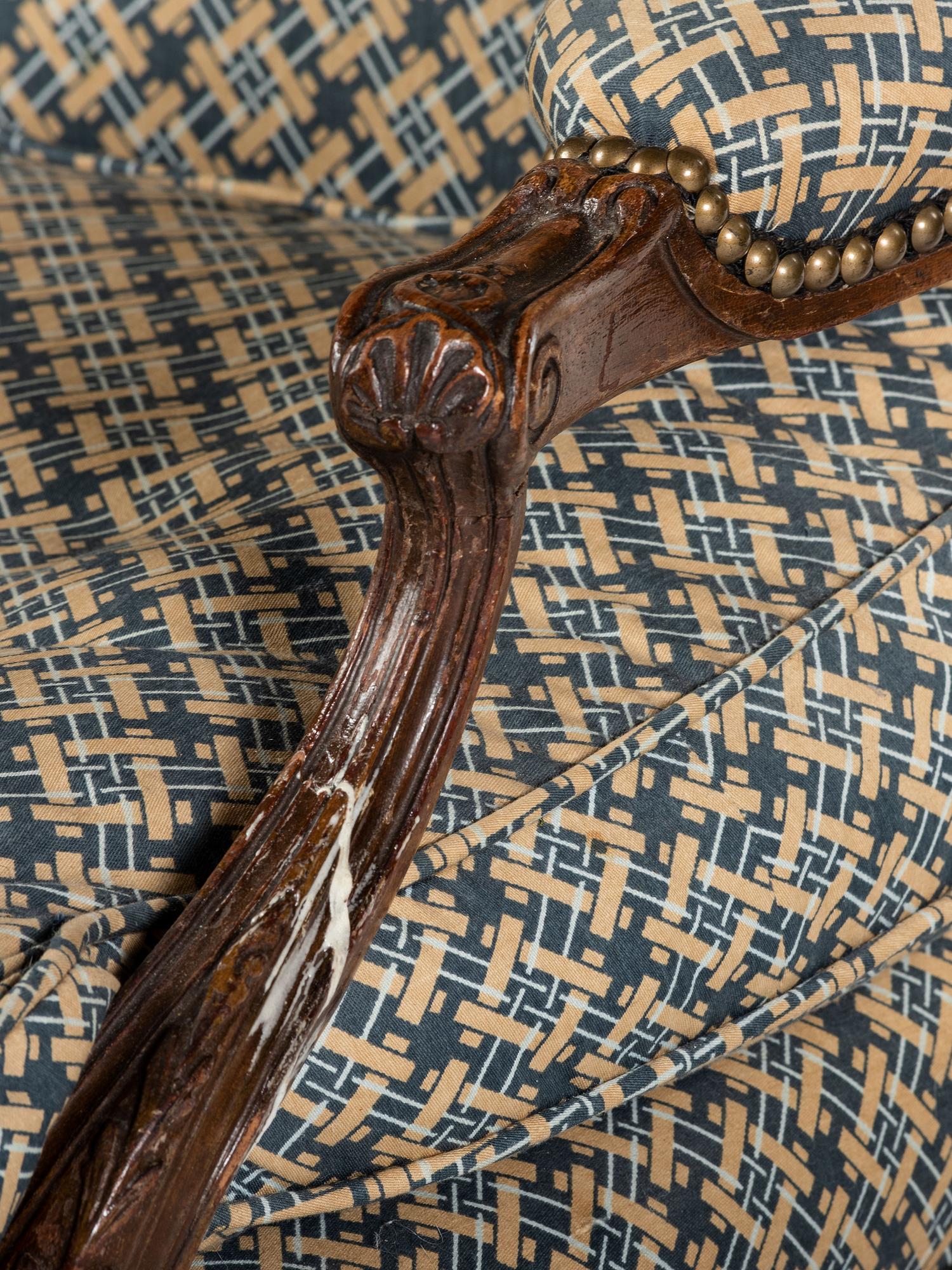 A Louis XV Style Bergere a l'Oreille