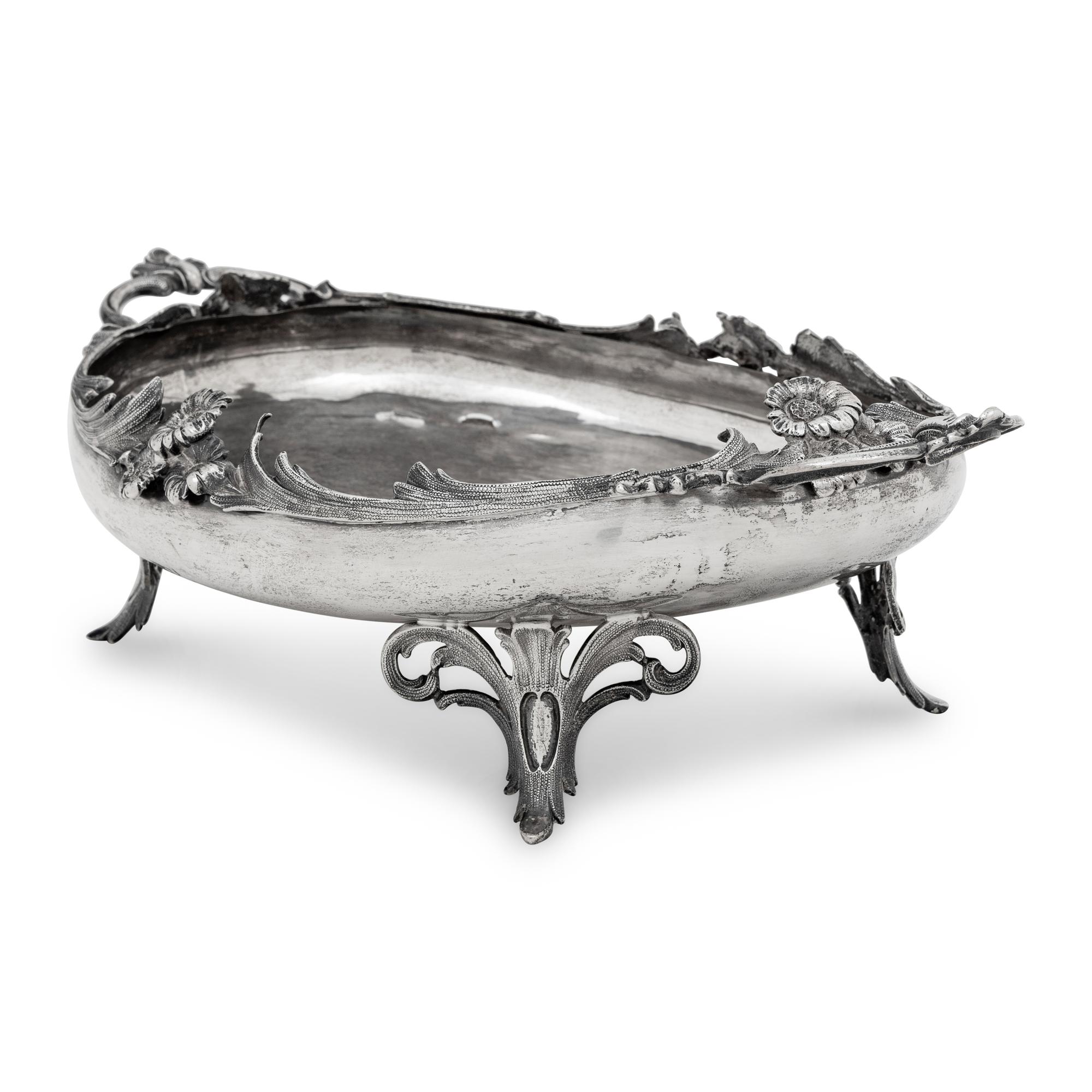 A German Silver Footed Centerpiece Bowl