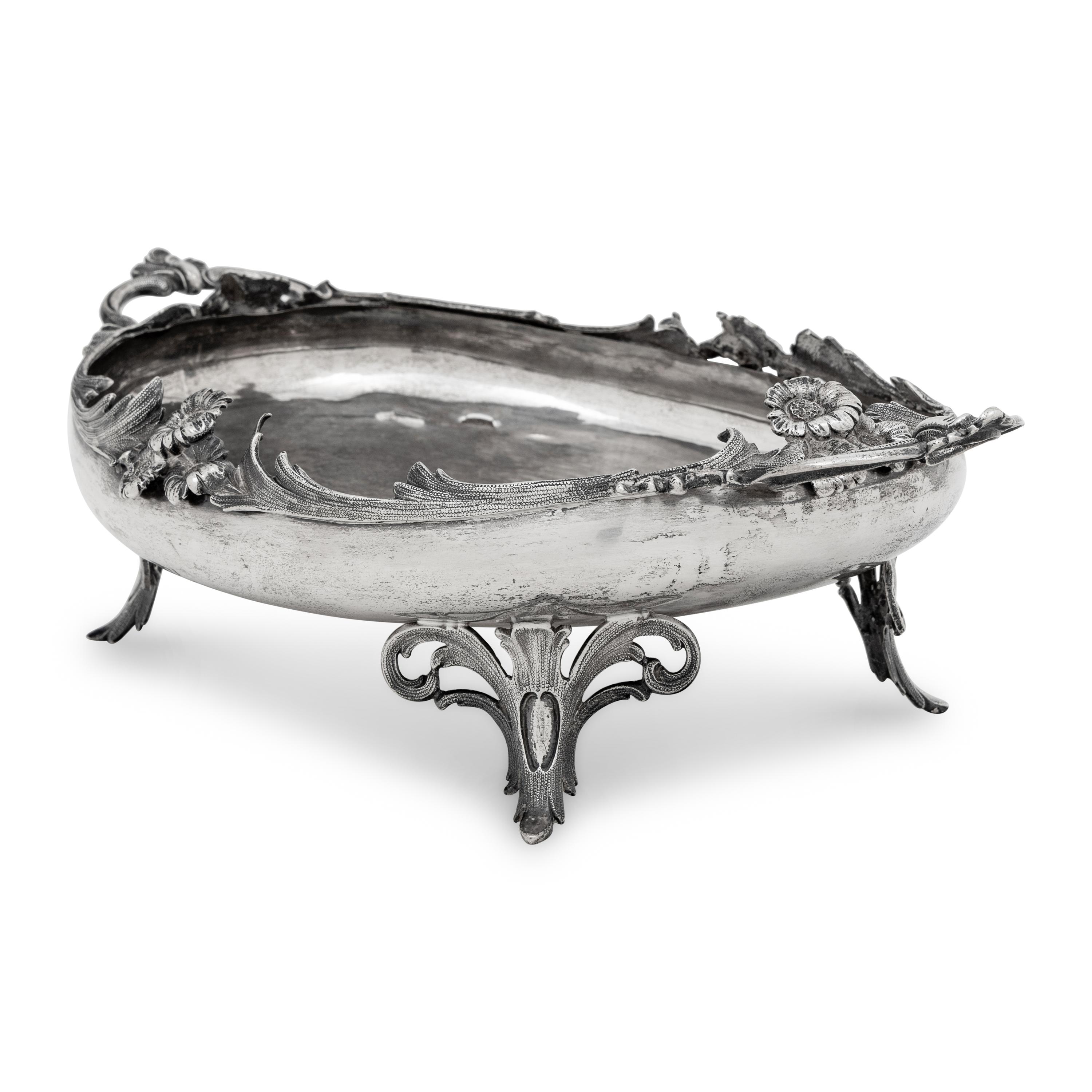 A German Silver Footed Centerpiece Bowl