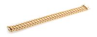 A 14 Karat Yellow Gold Link Bracelet, 15.40 dwts.