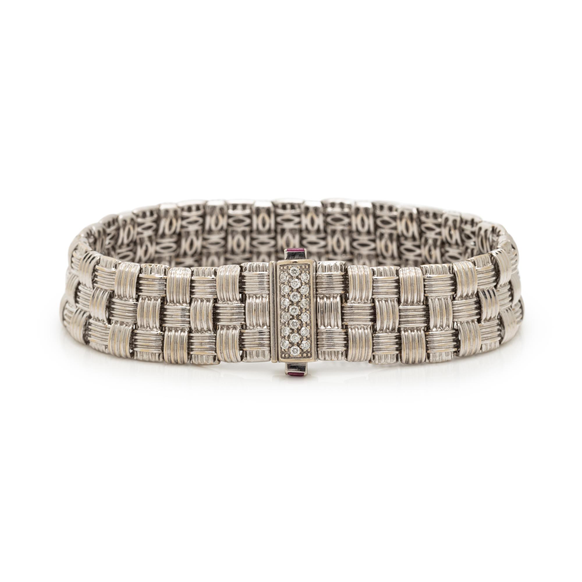 ROBERTO COIN, WHITE GOLD AND DIAMOND 'APPASSIONATA' BRACELET
