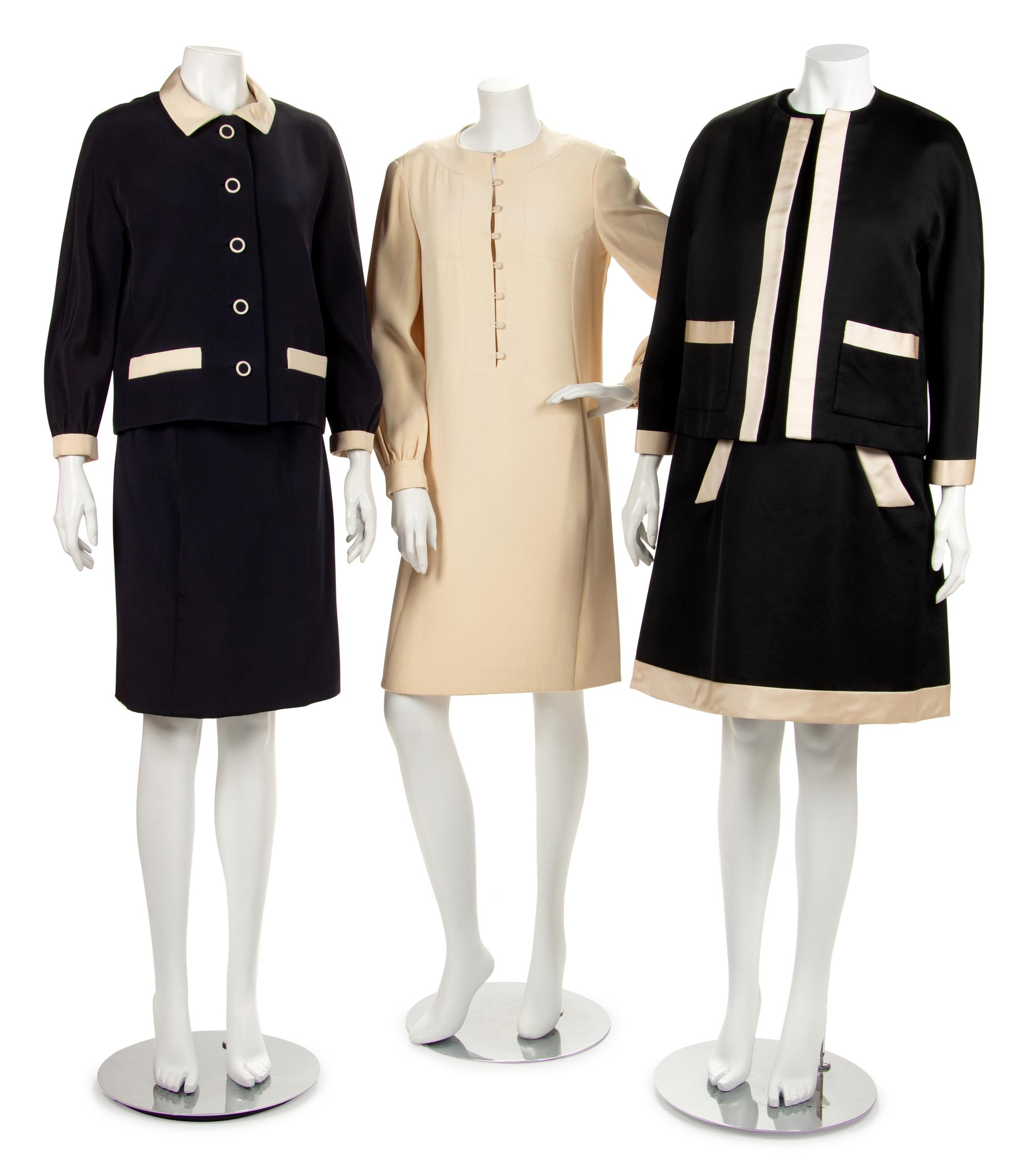 Two Geoffrey Beene Suits and One Dress, 1966