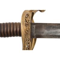 French Import Foot Officers Sword Etched to Lt. Col. John C. Black - 37th Illinois Infantry and Congressional Medal of Honor Recipient