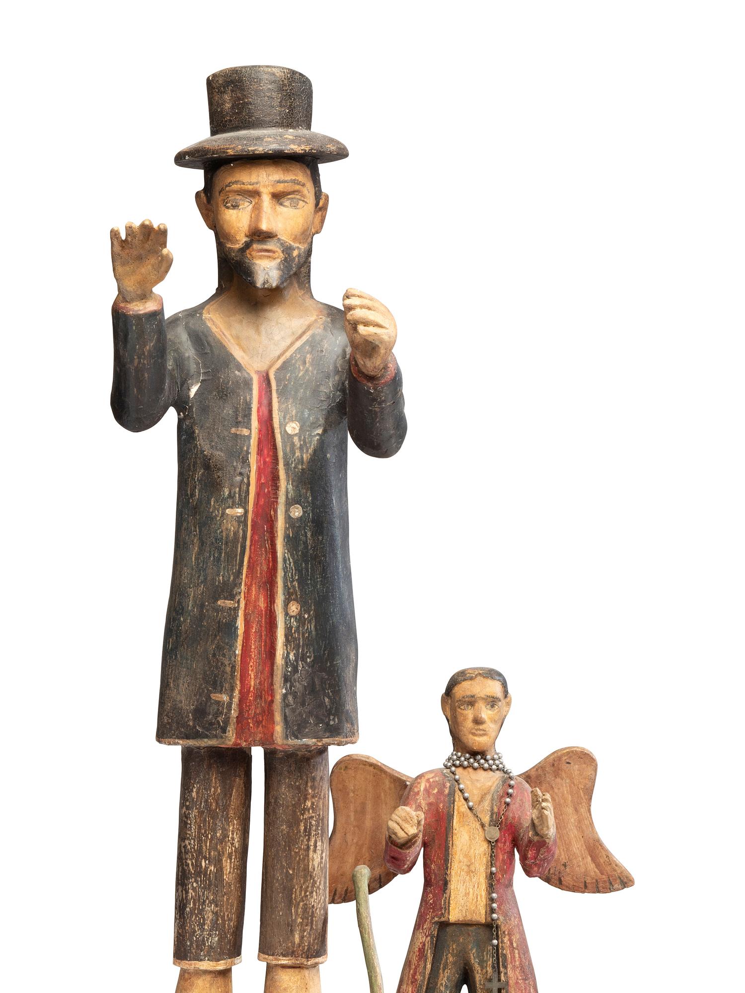 A Carved and Painted New Mexican Bulto of Saint Isidore