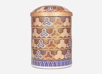 A large and impressive Japanese four-tier enameled porcelain box, Meiji/Taisho period 日本四層大瓷盒 明治或大正