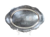 An American Silver Presentation Tray, Jennings Hood, Philadelphia, PA, of oval form, with shaped border, engraved for the 1940 Section