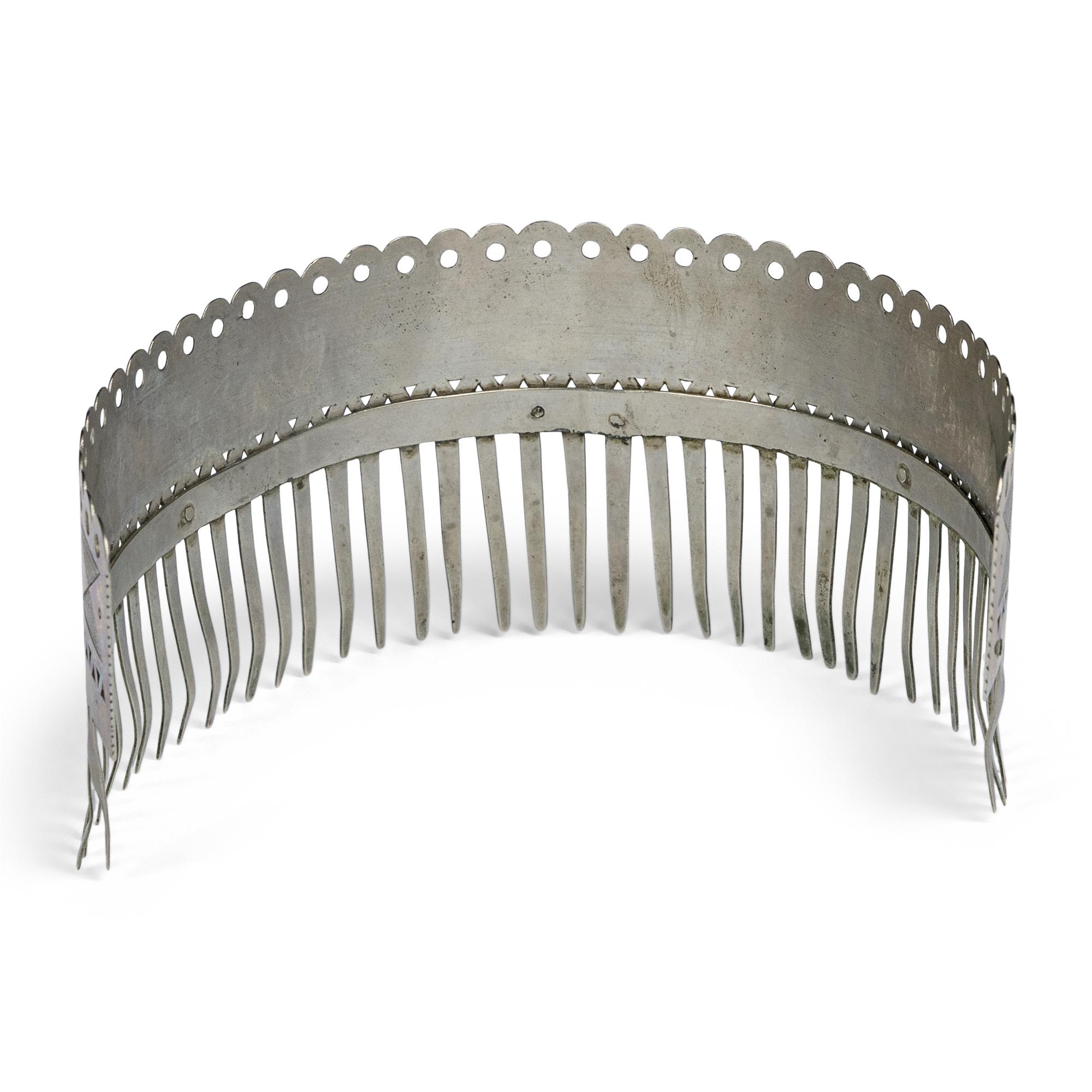 Menominee German Silver Hair Ornament