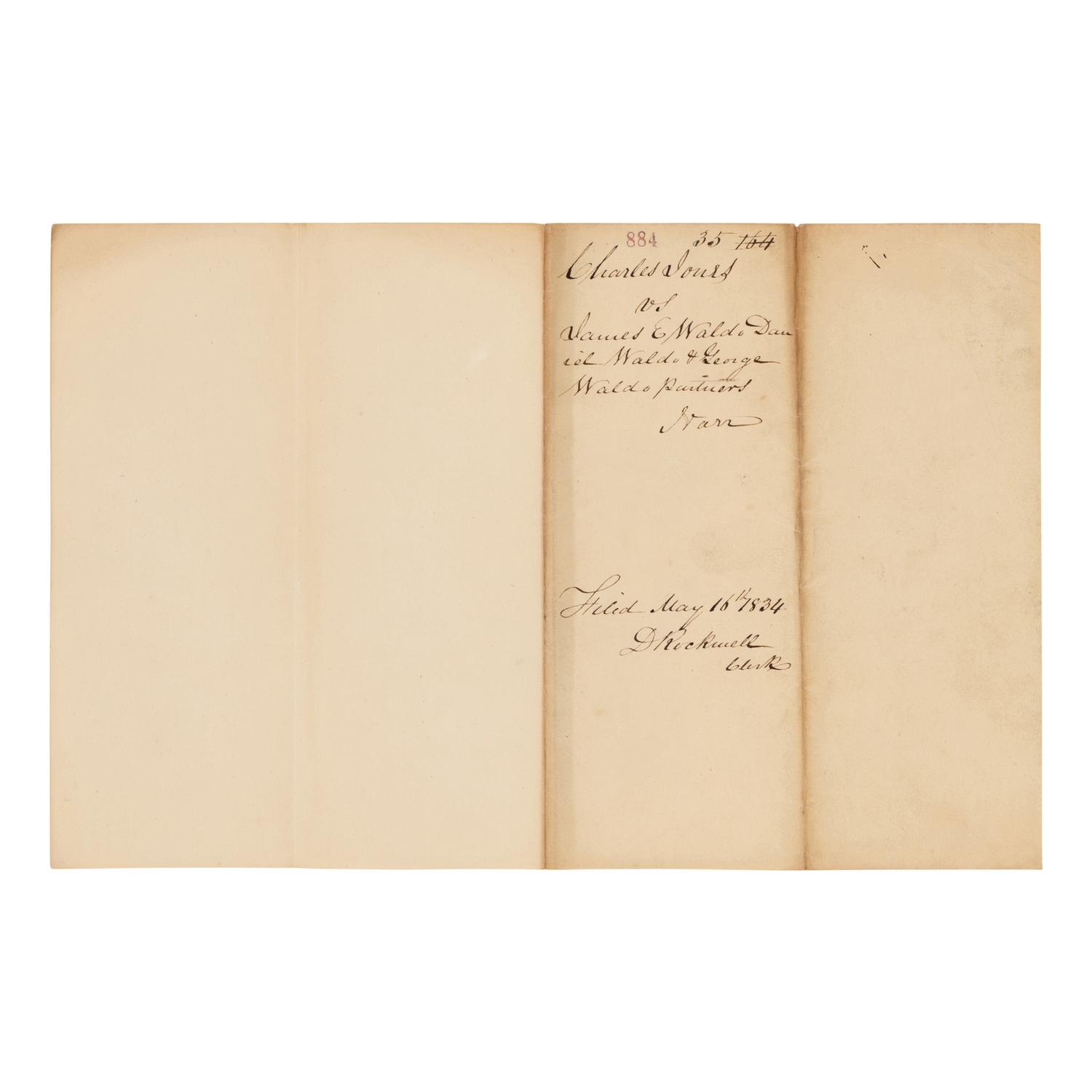 DOUGLAS, Stephen Arnold (1813-1861). A group of 14 documents and letters relating to Douglas's legal and political career, ca 1834-1857, comprising: