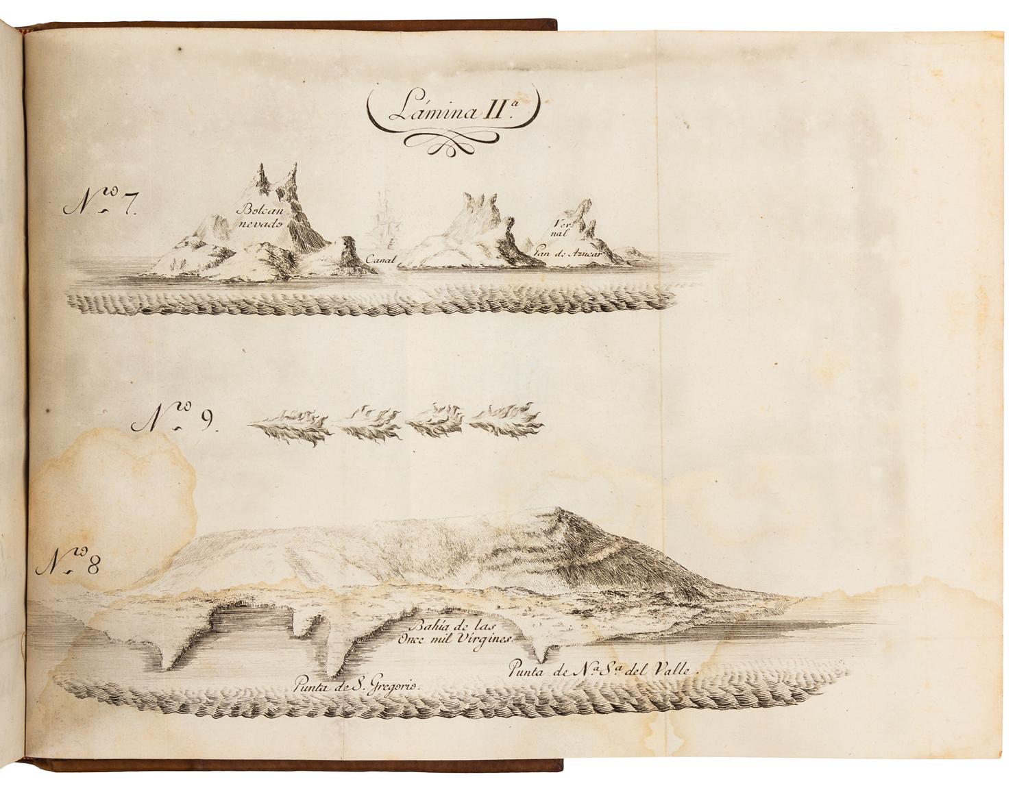 SARMIENTO DE GAMBOÁ, Pedro (1532-1592). Viage al Estrecho de Magallanes. Madrid, 1768. FIRST EDITION, edited by Bernardo de Yriarte.