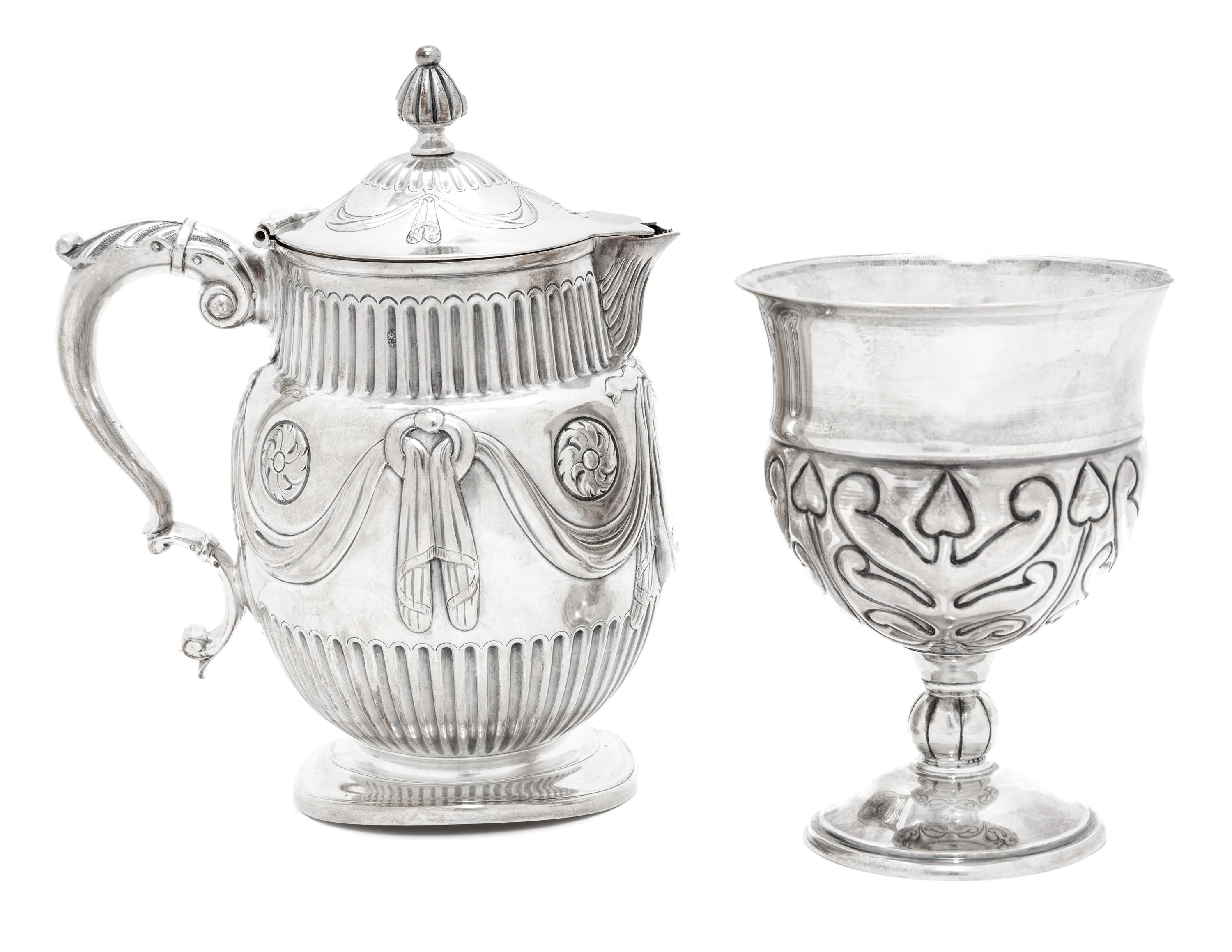 Two Continental Silver Table Articles