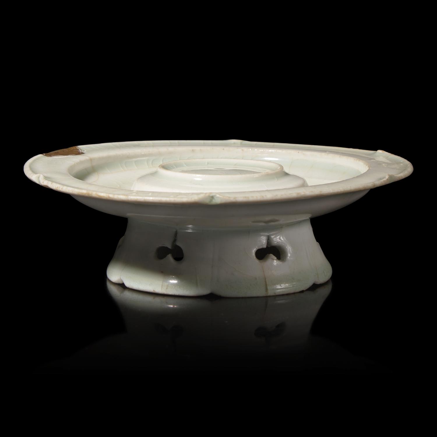 A Chinese Qingbai Glazed Porcelain Cup Stand, Southern Song Dynasty — 南宋 青白瓷盞拖