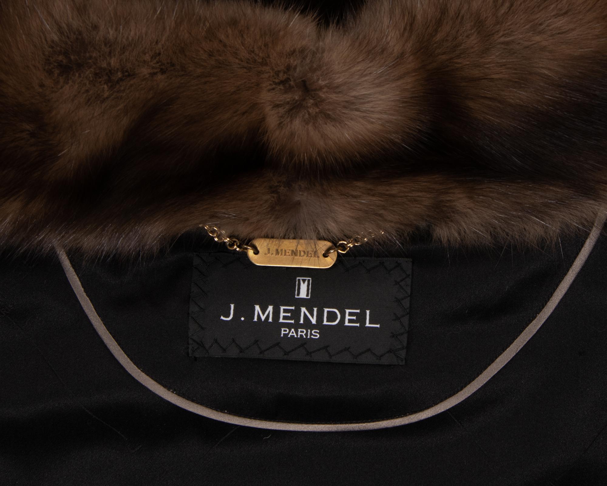 J. Mendel Ermine Jacket with Sable Collar