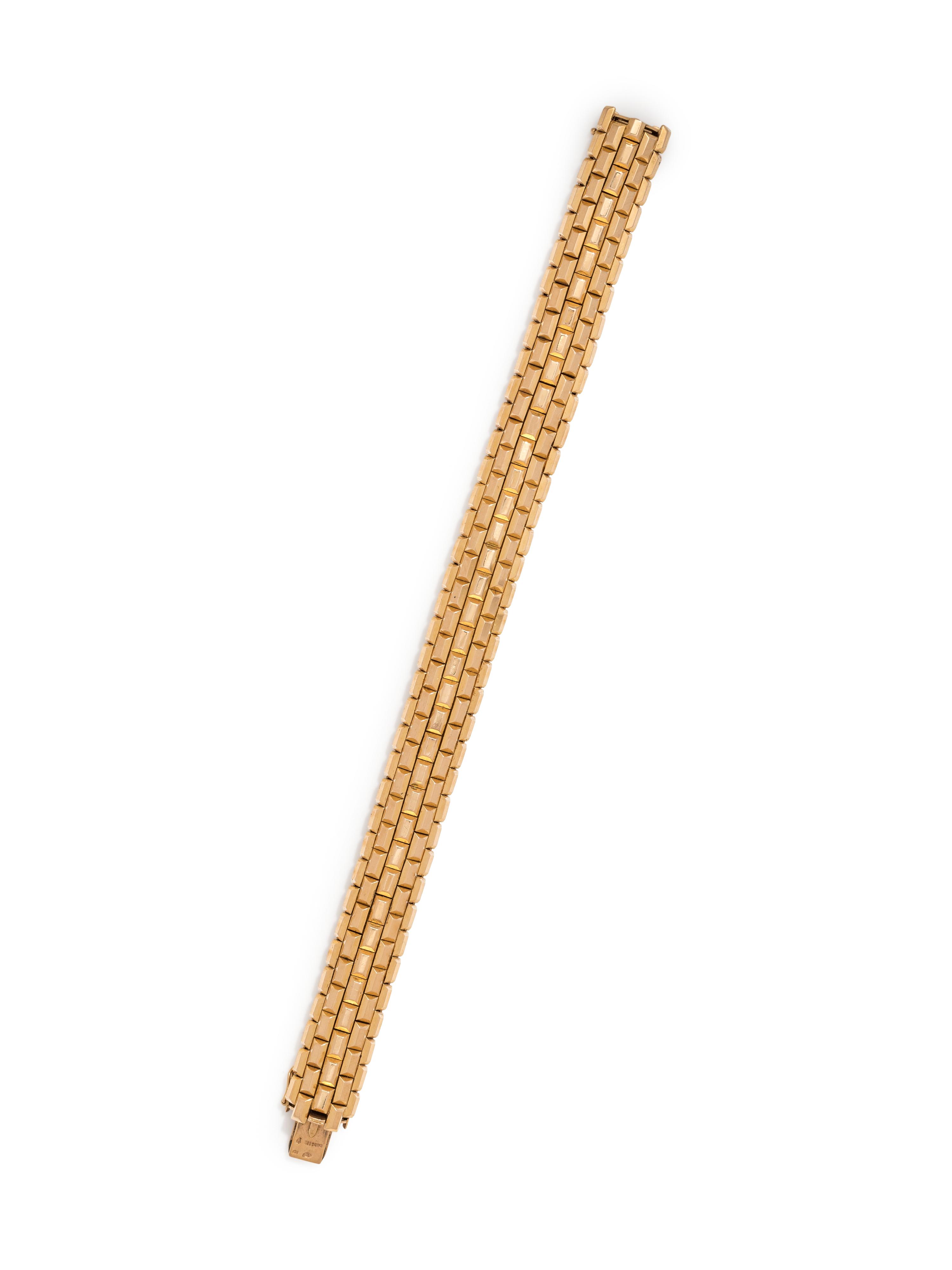 FRENCH, YELLOW GOLD BRACELET
