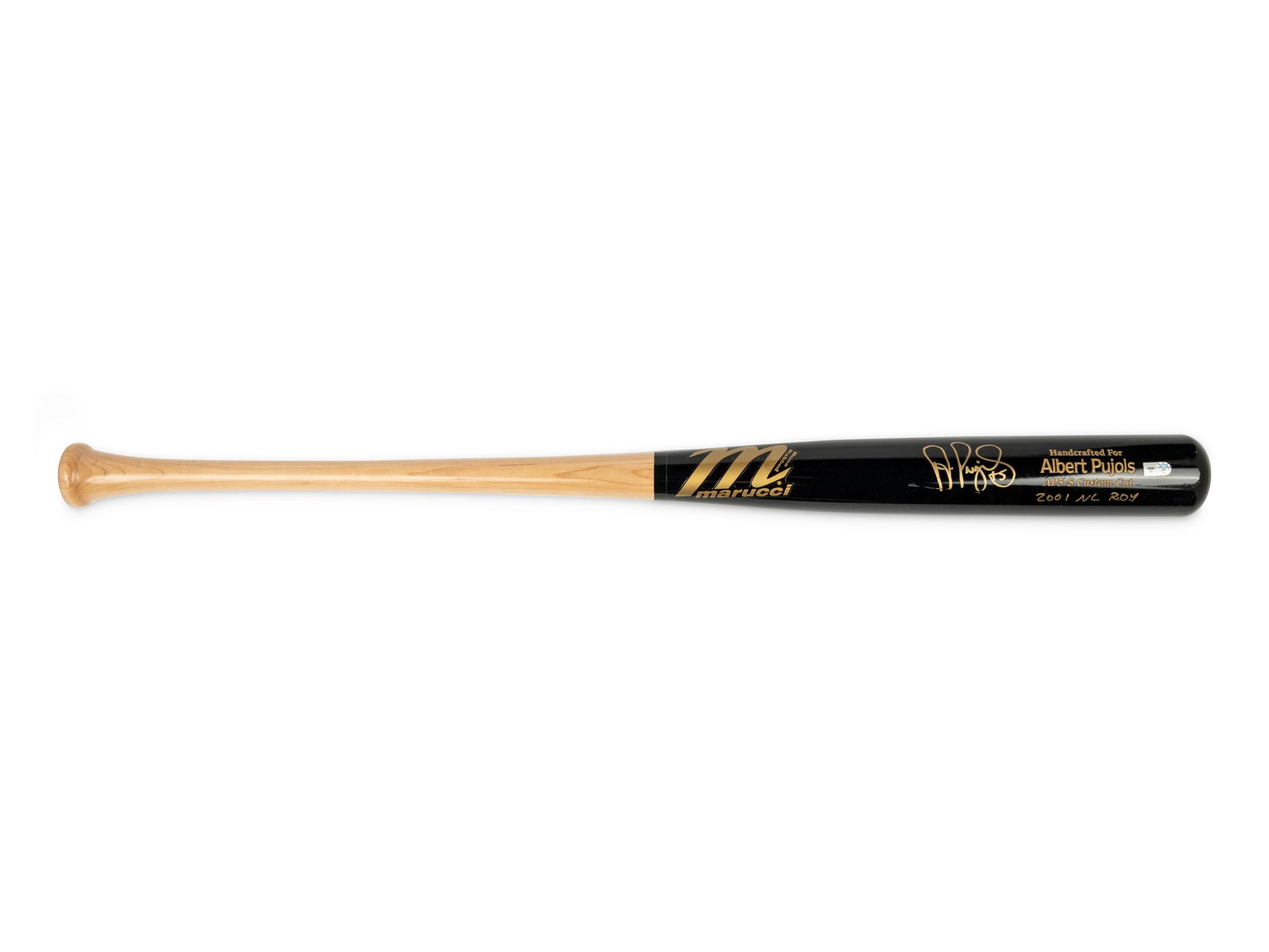 An Albert Pujols Signed Autograph 2001 Rookie Of The Year Bat (MLB Sticker/Hologram)
