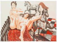 Philip Pearlstein, (American, b. 1924), Models and Horses, 1993