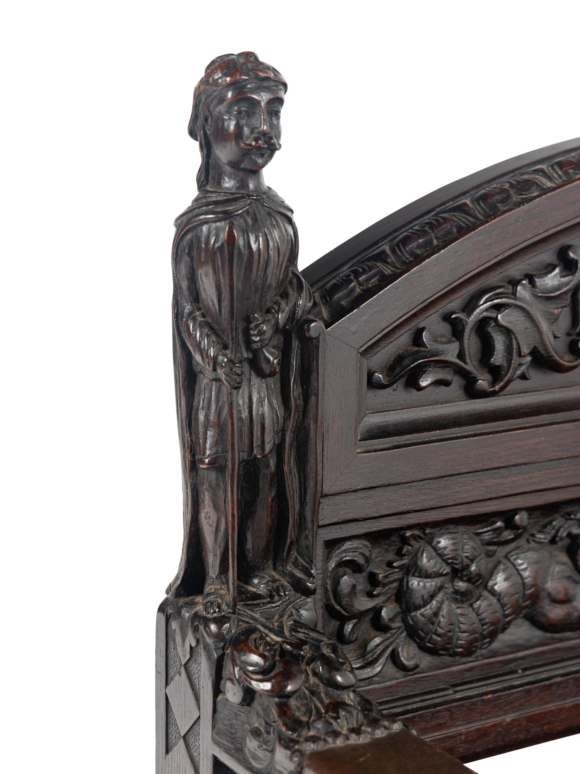 A William and Mary Style Carved Walnut Armchair