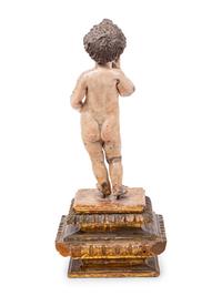 An Italian Painted Putto Figure