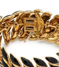 DAVID WEBB, YELLOW GOLD AND ENAMEL BRACELET