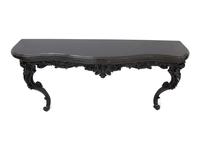 A Rococo Style Serpentine Black Painted Slate Top Console Table — 20th Century