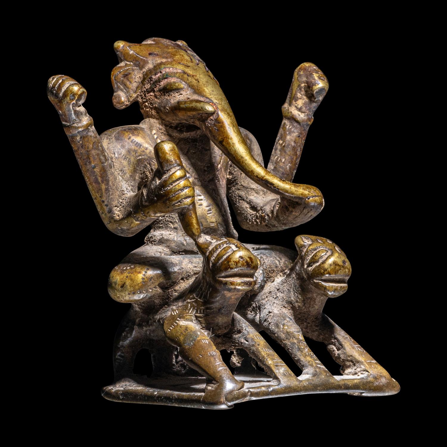 An Indian Bronze Figure of Ganesha