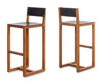 Set of Five Square Bar Stools, BDDW, USA