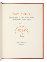 ADAMS, Ansel (1902-1984). -- AUSTIN, Mary (1968-1934). Taos Pueblo. Boston: New York Graphic Society, 1977.