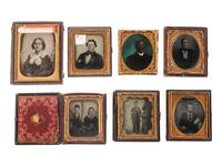 [EARLY PHOTOGRAPHY]. A collection of 19th-20th century photographs and related materials, highlighted by an assortment of cased images and tintypes, incl. African American subject.
