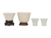 Four Blanc-de-Chine Porcelain Wine Cups