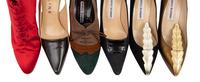 Six Pairs of Designer Shoes, Four Manolo Blahnik, One YSL, One Celine