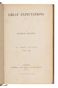 Dickens, Charles (1812-1870). Great Expectations . London: [C. Whiting for] Chapman and Hall, 1861.