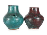 Two Jugtown Pottery Han Style Vases