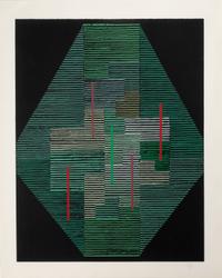 Untitled (Hellblaues Oval) and Untitled (Grüner Oktant) )(a pair of prints), 1966