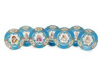 A Set of Twelve Sèvres Style Porcelain Plates